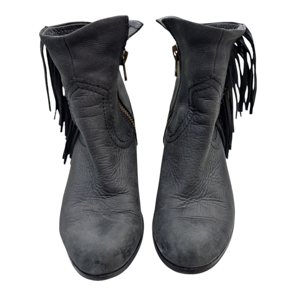 Sam Edleman Louie fringe bootie boho ankle boots - Picture 2 of 7